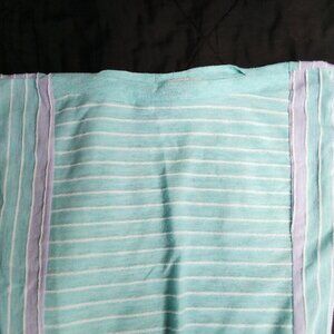 Vintage 60s Randy Hall Striped Cable Knit Sweater Short Sleeve